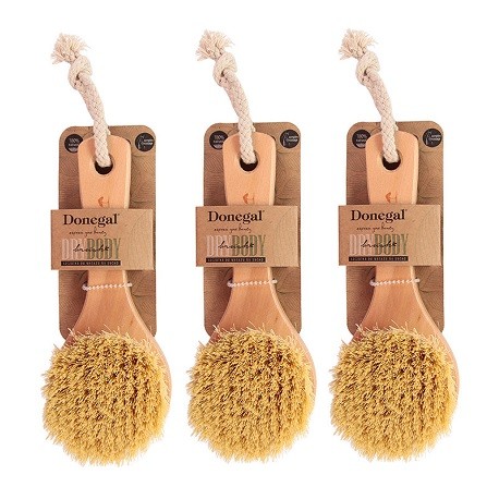 Donegal Bath Brush Ξύλινη Βούρτσα Για Στεγνό Μασάζ (Με Λαβή)