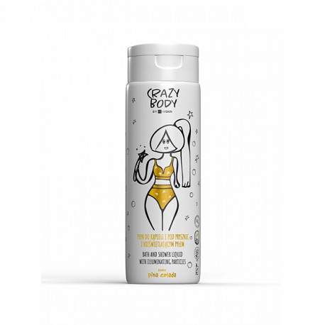 HiSkin Crazy Body Bath Liquid With Illuminating Gold Particles "Pina Colada" 250ml