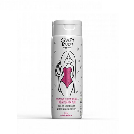 HiSkin Crazy Body Bath Liquid With Illuminating Rose Gold Particles "Marshmallow" 250ml