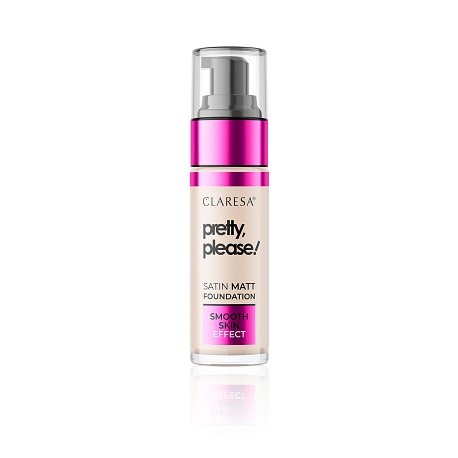 Claresa PRETTY, PLEASE! Satin Matt Finish Foundation No 01 Fair-Light (33g)