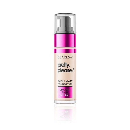 Claresa PRETTY, PLEASE! Satin Matt Finish Foundation No 02 Light (33g)