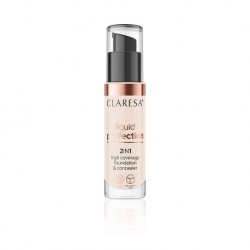 Claresa LIQUID PERFECTION 2 In 1 High Coverage Foundation & Concealer No 101 Light (34g)