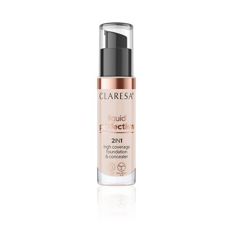 Claresa LIQUID PERFECTION 2 In 1 High Coverage Foundation & Concealer No 103 Cool Medium (34g)