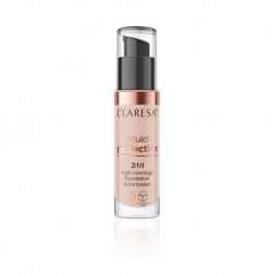 Claresa LIQUID PERFECTION 2 In 1 High Coverage Foundation & Concealer No 104 Nude (34g)