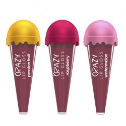 HiSkin CRAZY ICE CREAM Lip Gloss Display 18 Τεμάχια x 6ml