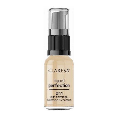 Claresa LIQUID PERFECTION 2 In 1 High Coverage Foundation & Concealer No 103.5 Light Nude (18g)