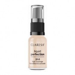 Claresa LIQUID PERFECTION 2 In 1 High Coverage Foundation & Concealer No 101.5 Vanilla (18g)