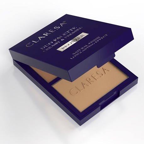 CLARESA Duo Palette Creamy & Pressed Bronzer 01 More Sculpted (8.5g) Face Contouring Duo