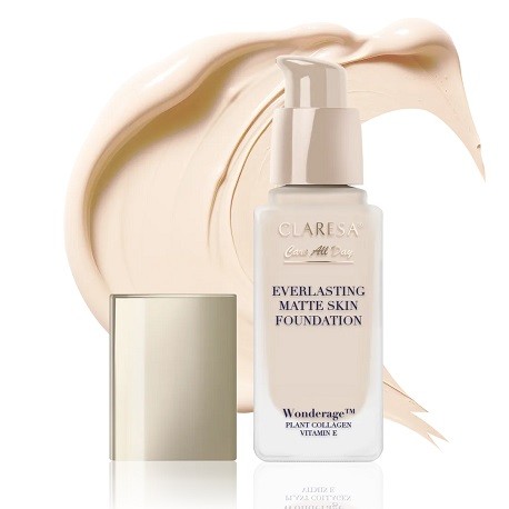 CLARESA Care All Day Everlasting Matte Skin Foundation 01 Porcelain (32ml) 24H Full Coverage & Care