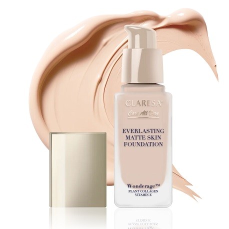 CLARESA Care All Day Everlasting Matte Skin Foundation 04 Natural (32ml) 24H Full Coverage & Care