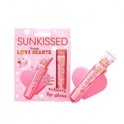 Sunkissed x Love Hearts Cherry Lip Gloss 15ml & Heart Lip Gloss Holder