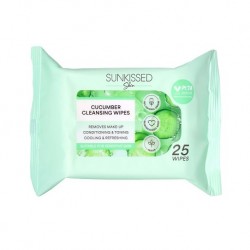 Sunkissed Skin Cucumber Cleansing Wipes Face & Body Makeup Remover (25pcs)