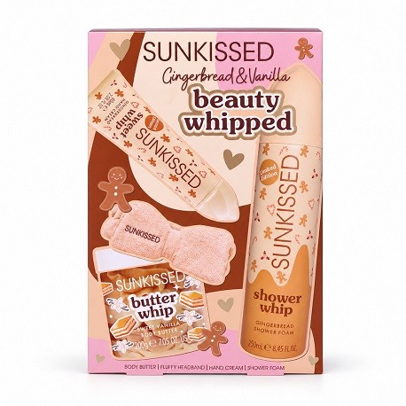 Sunkissed Gingerbread & Vanilla Beauty Whipped 4 Piece Bath & Body Gift Set 510ml