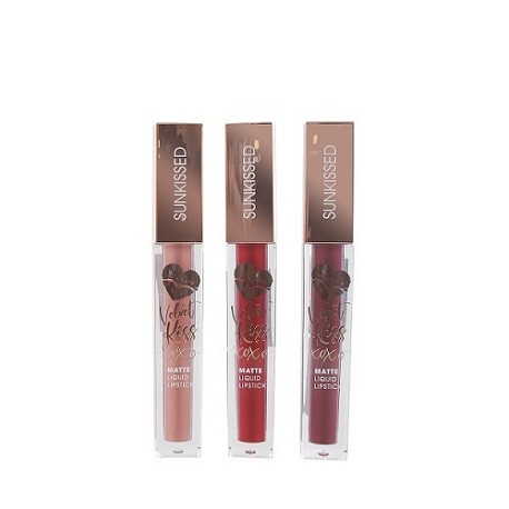 Sunkissed Velvet Kiss Matte Liquid Lipstick Trio (3x5ml)